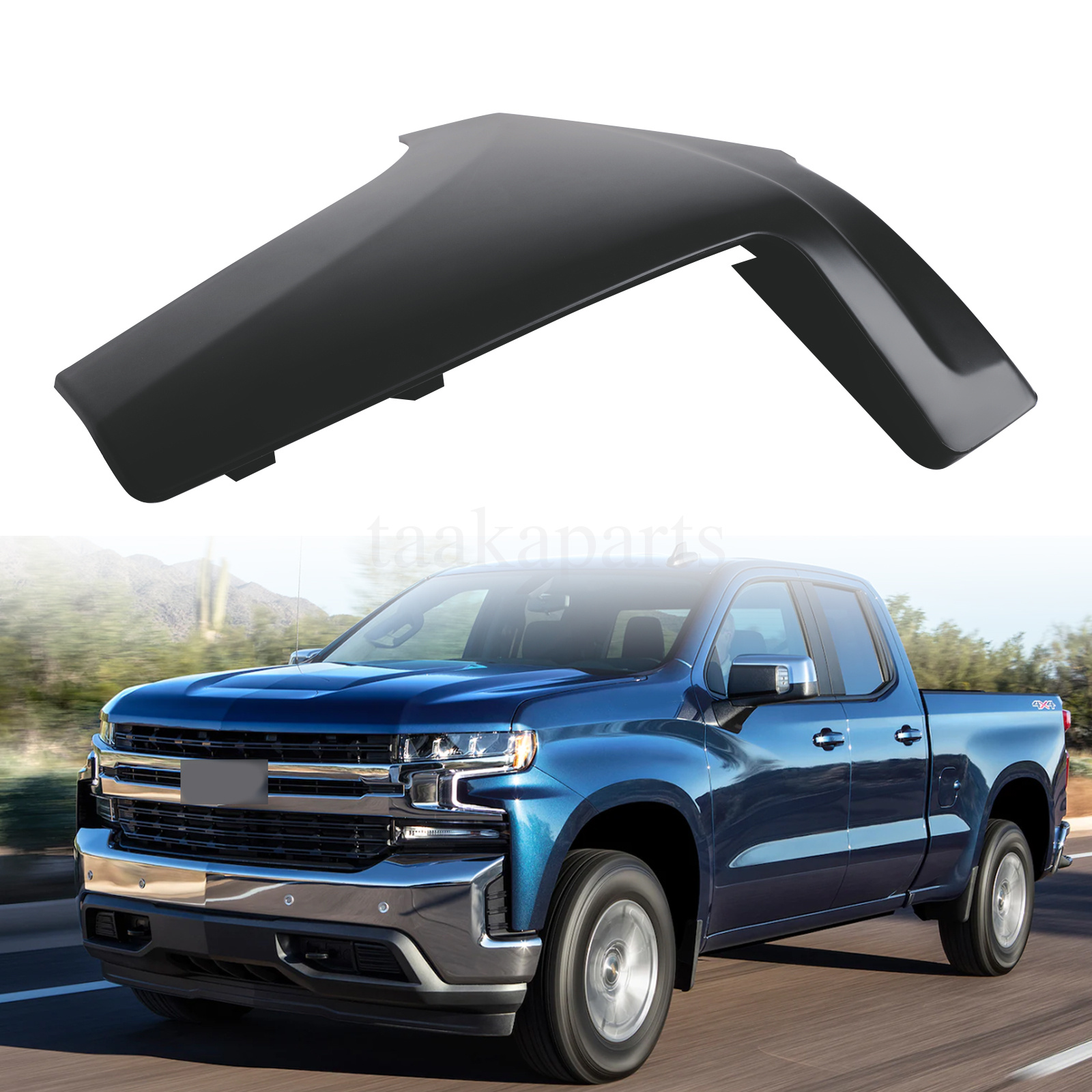 Left Front Bumper End Cap Extension Trim For 2019-2022 Chevy Silverado 1500 – UP-parts (Replaces 84658017)