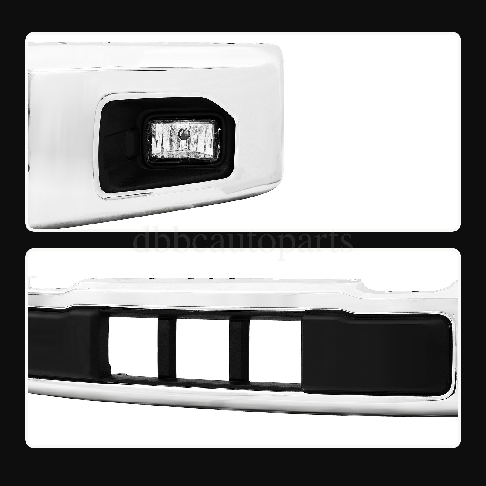 thumbnail image 2 of Chrome Front Bumper Face Bar With Fog Light Cut-Outs For 2015-2017 F150 - Includes Lower Panel 2 of 6