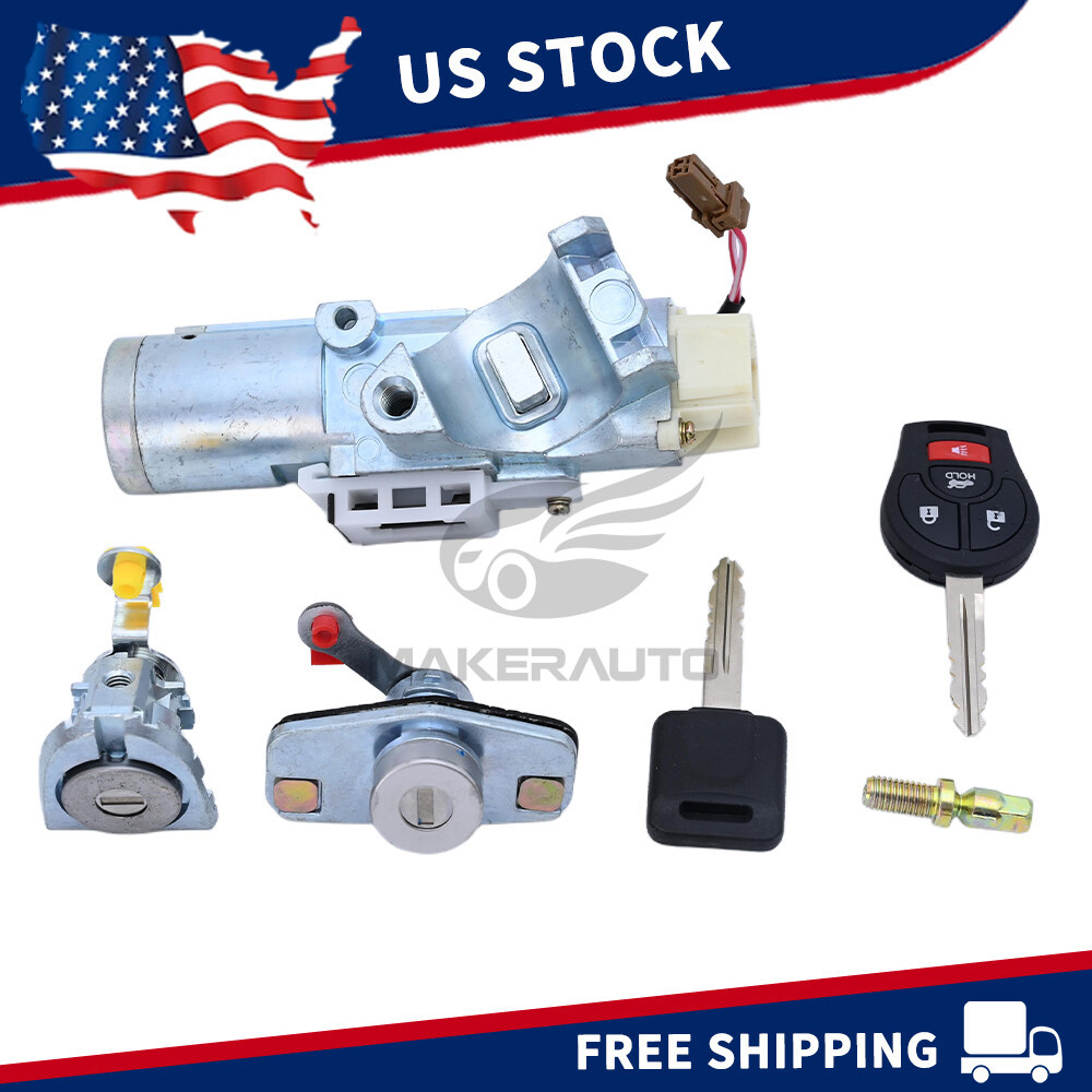 Makerauto Ignition Lock Cylinder & Door/Trunk Lock Set W/ Keys For Nissan Versa 2012-2019 – Direct Replacement