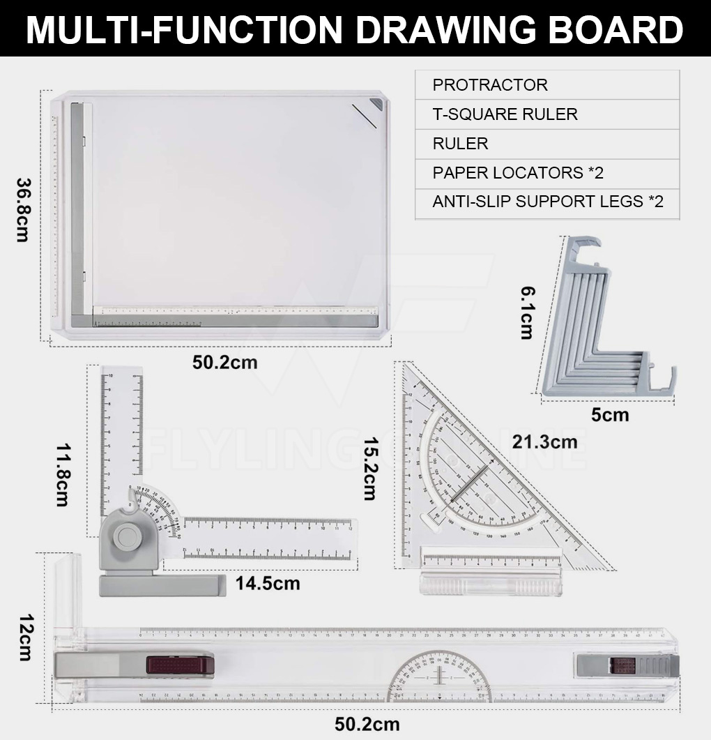 PRO A3 Drawing Board Table with Parallel Motion and Adjustable Angle