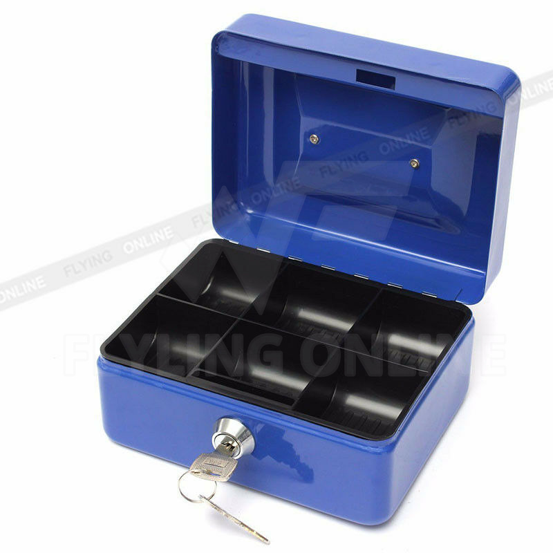 Lockable Cash Box Deposit Slot Petty cash Money Box Safe Key Lock/Code