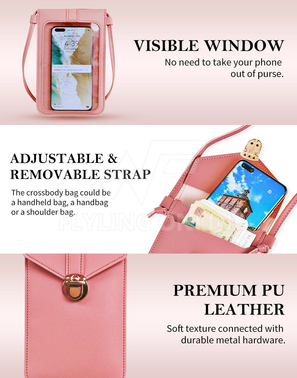 cell phone window purse