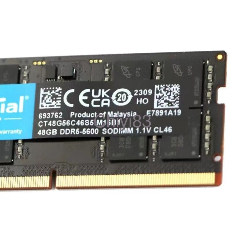 Crucial 16GB DDR5-5600 SODIMM non-ECC Memory CT16G56C46S5 | eBay