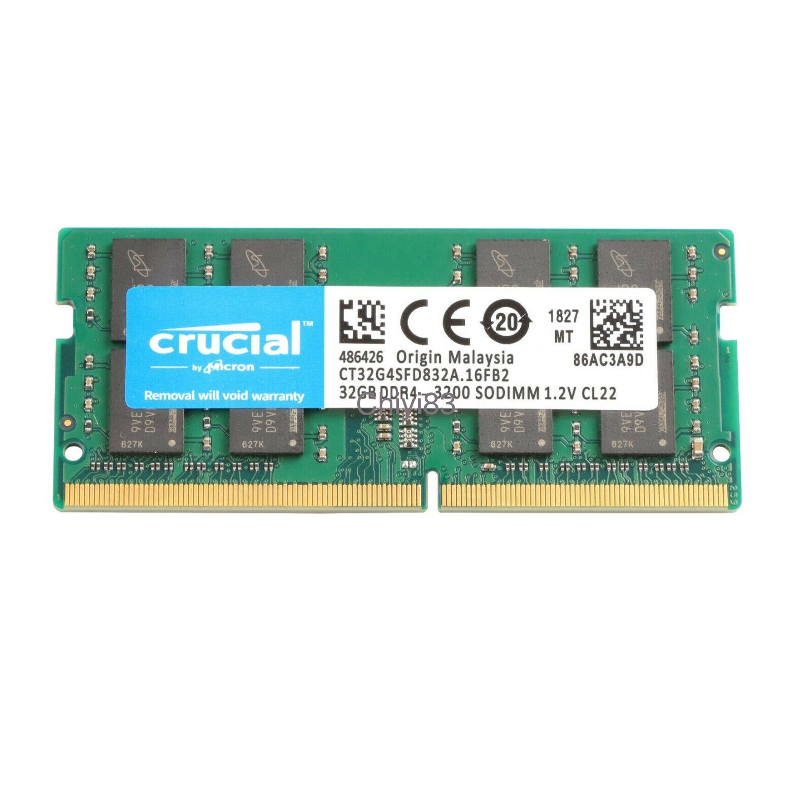 メモリー Crucial 64GB (32GB x 2)DDR4-3200 SO-DIMM Crucial 64GB Kit (32GBx2) DDR4 3200 MT/s CL22 SODIMM