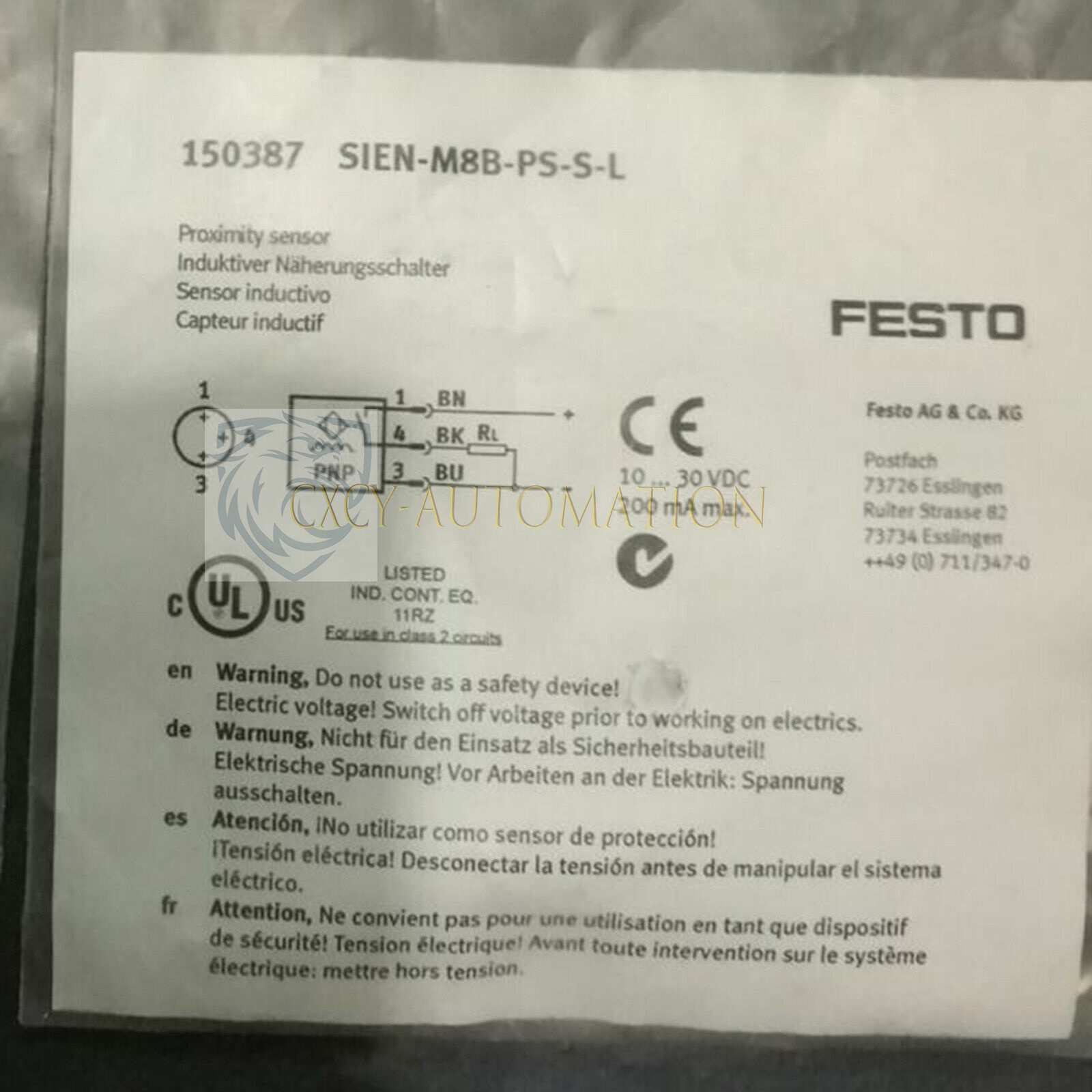 li　36 New Festo SIEN-M8B-PS-S-L 150387 Proximity Switch Quality