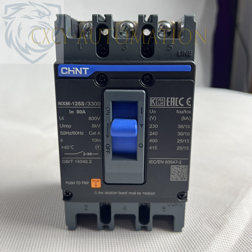 NEW CHINT Moulded Case Circuit Breaker NXM-125S/3300 80A 3P 1Pcs