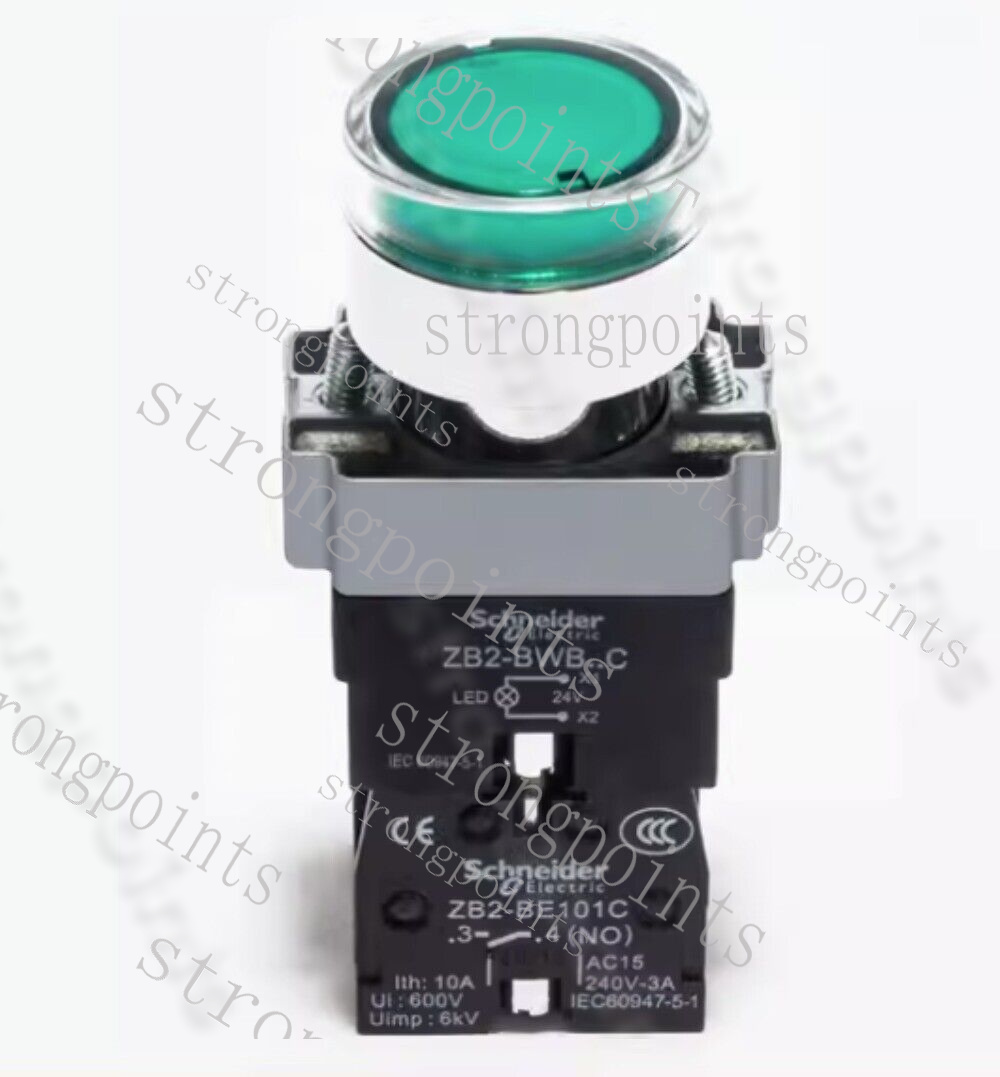 ZB2-BWB..C with Flush Button Green 1 Normally Open 24V Self