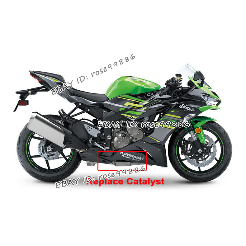 For Kawasaki Ninja ZX6R ZX636 2009-2023 Exhaust Middle Pipe