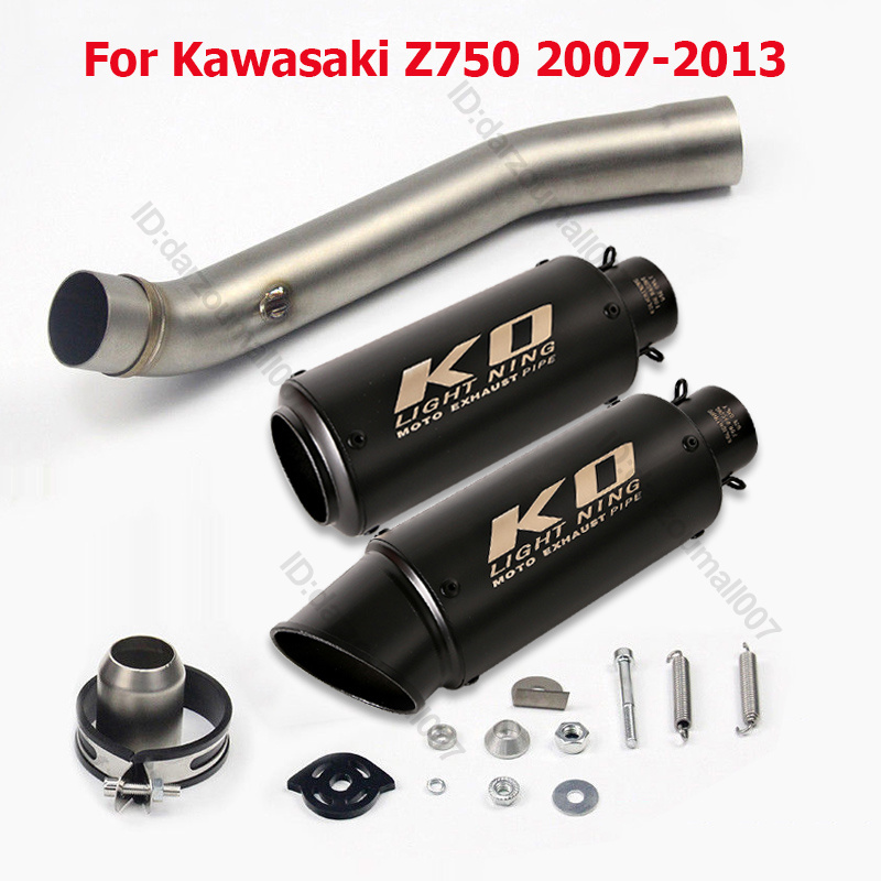 モーター付き！eSUP Slip On Motorcycle 51MM Mufflers Middle Connect Pipe For