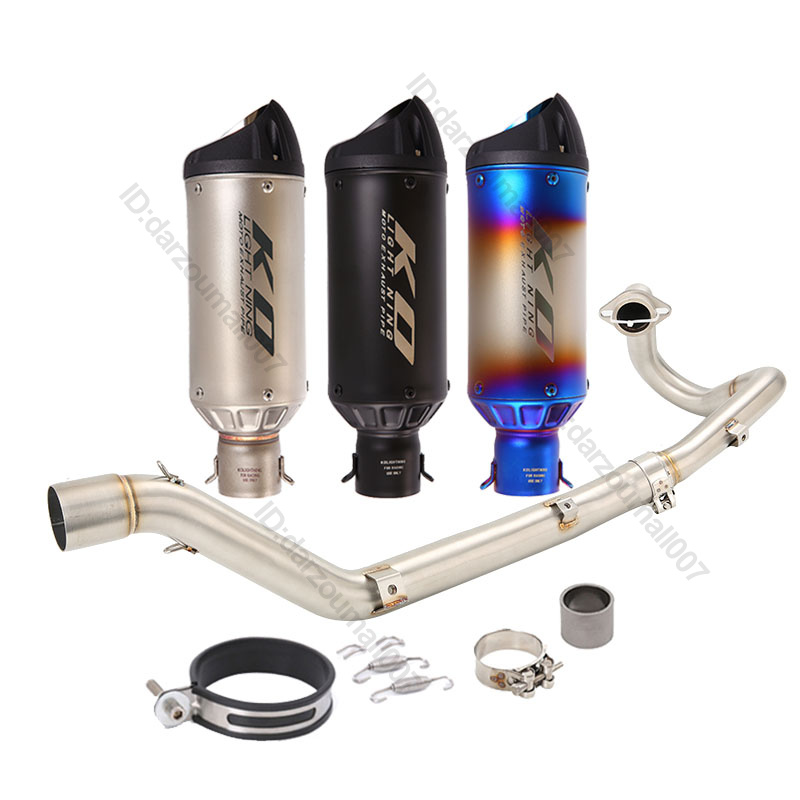 For Suzuki DRZ400 SM/S/E 2000-2024 Exhaust Header Pipe Black