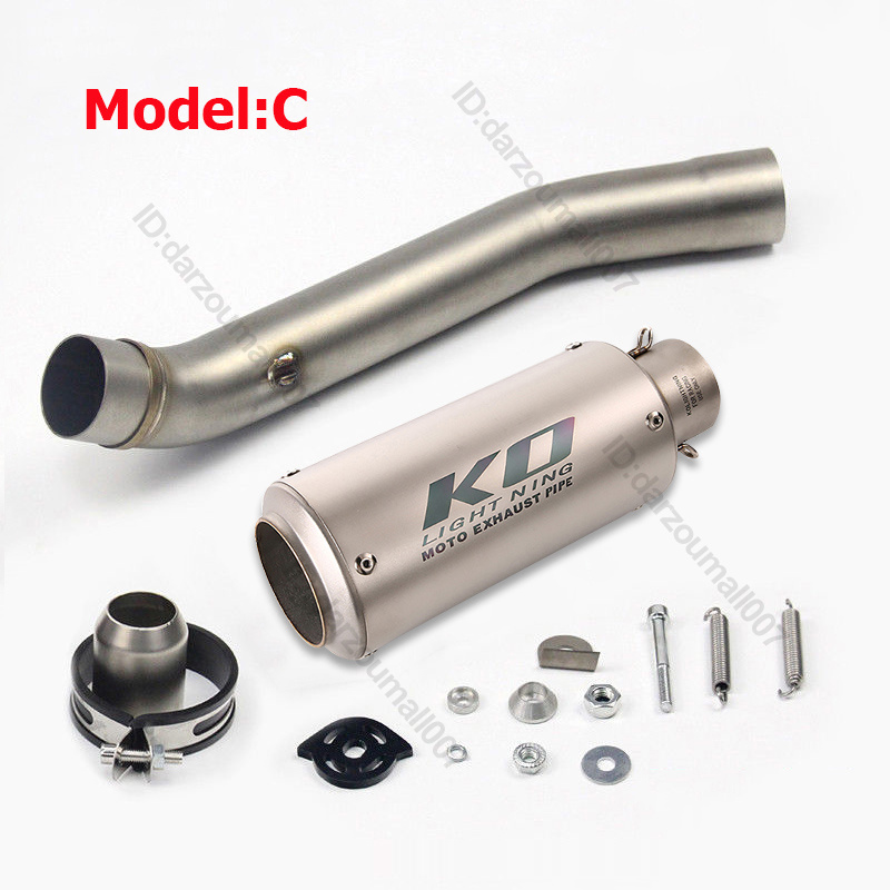 モジャです！ Slip On Motorcycle 51MM Mufflers Middle Connect Pipe For