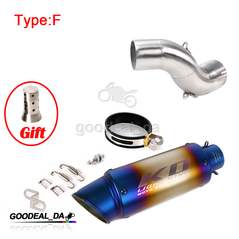 Motorcycle Exhaust System Mid Link Pipe Muffler Pipe DB