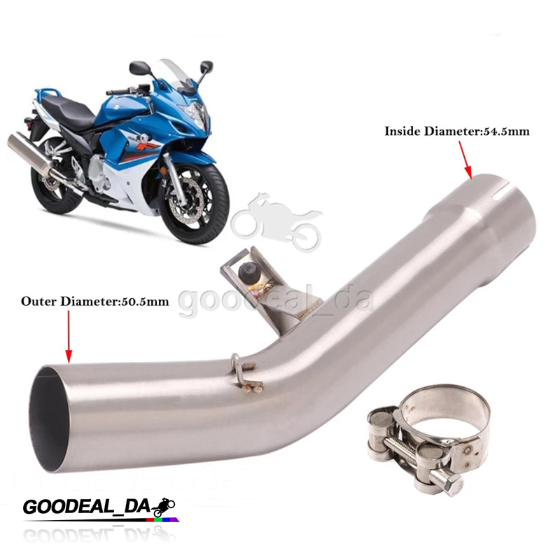 For Suzuki GSX650F Bandit GSF650 1250 2007-2016 Mid Exhaust