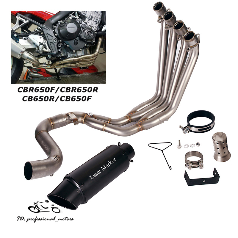 CBR650F 14-18 Exhaust Tip Front Pipe Full System for Honda CBR650R