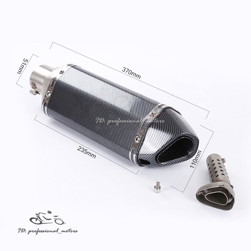 Exhaust System Mid Link Pipe Slip on Muffler for Yamaha FZ6 FZ6N FZ6S  2004-2011