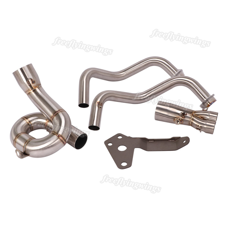 For Yamaha MT07 FZ07 Whole System Exhaust Tips Muffler Front