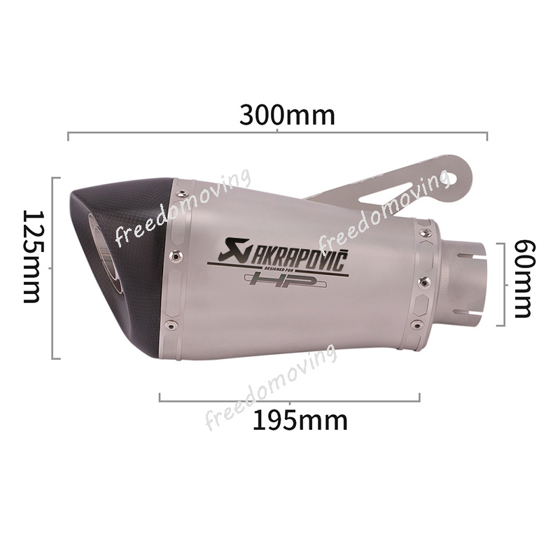 For BMW S1000R 2010-2016 S1000RR Slip On 60.5mm Exhaust Muffler