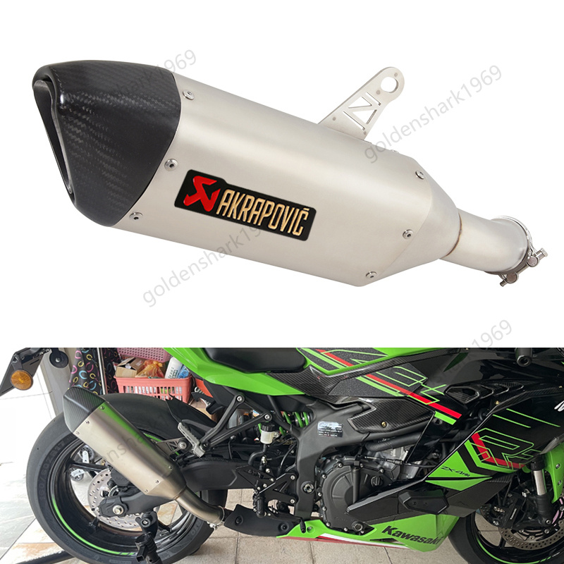 【typeservice】24fw Ribbed Tail Muffler Slip On For Kawasaki Ninja ZX4R ZX4RR 2023 2024 Exhaust