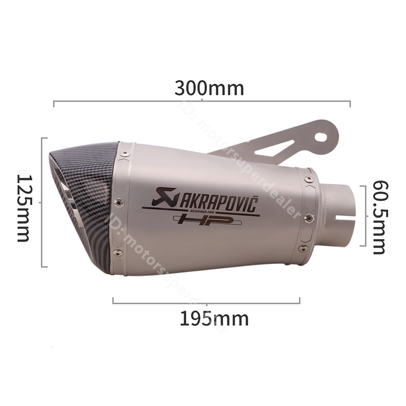 For BMW S1000RR 2010-2014 Exhaust Pipe Muffler Tips 60mm
