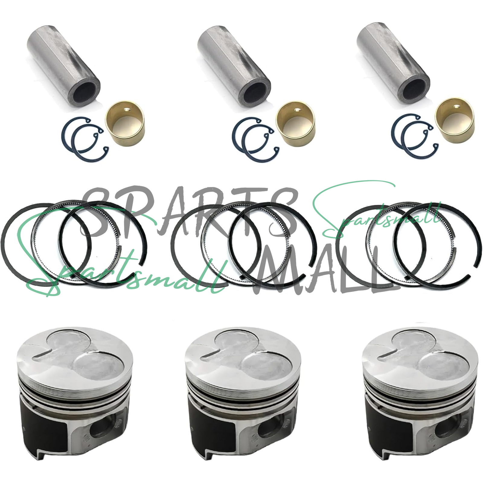 D1105 Piston Set 78.5MM(STD Size+0.5MM/0.02 INCH) for Kubota D1105