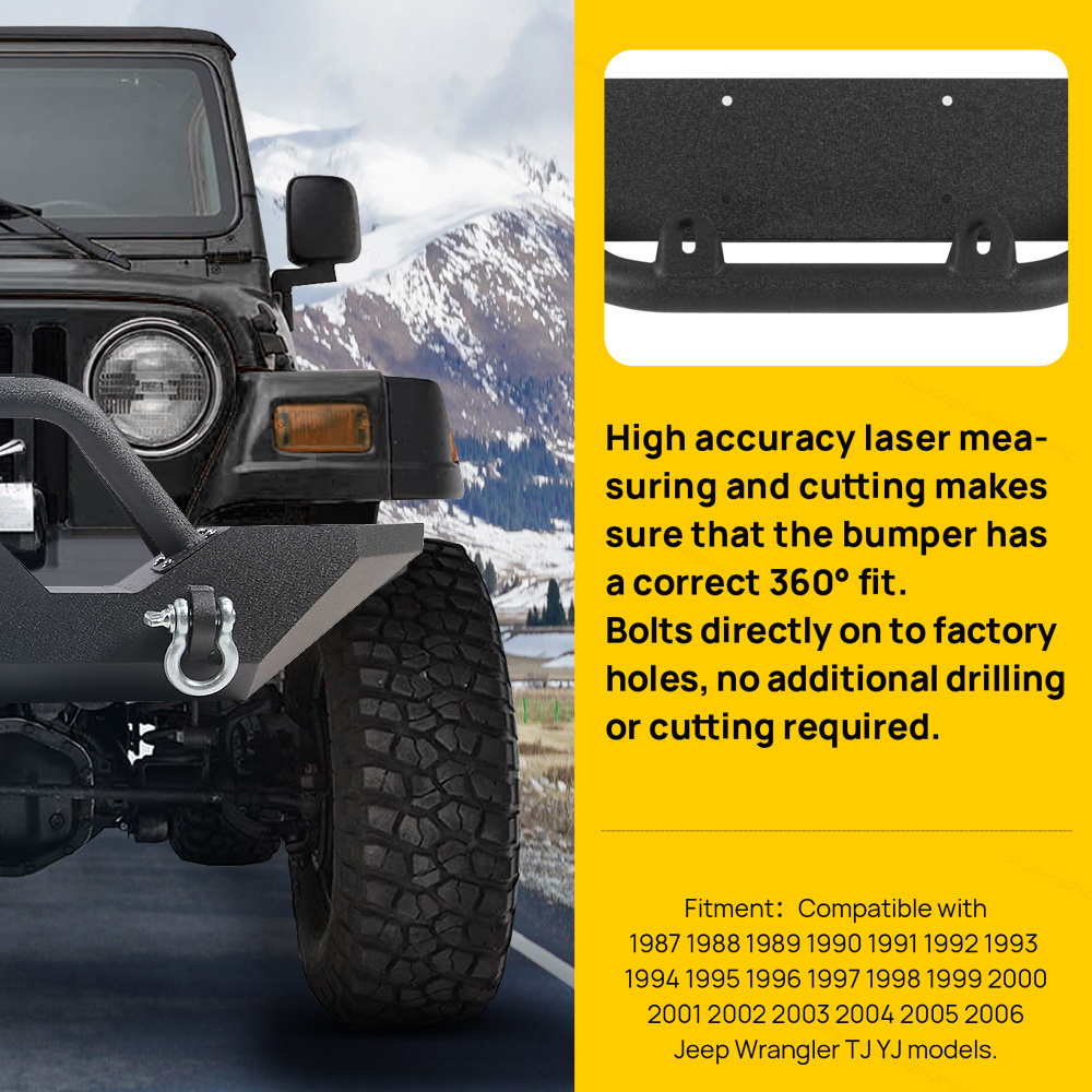 87-06 Jeep Wrangler YJ, TJ, & TJ Unlimited Tactik Classic Front Bumper with D-Rings