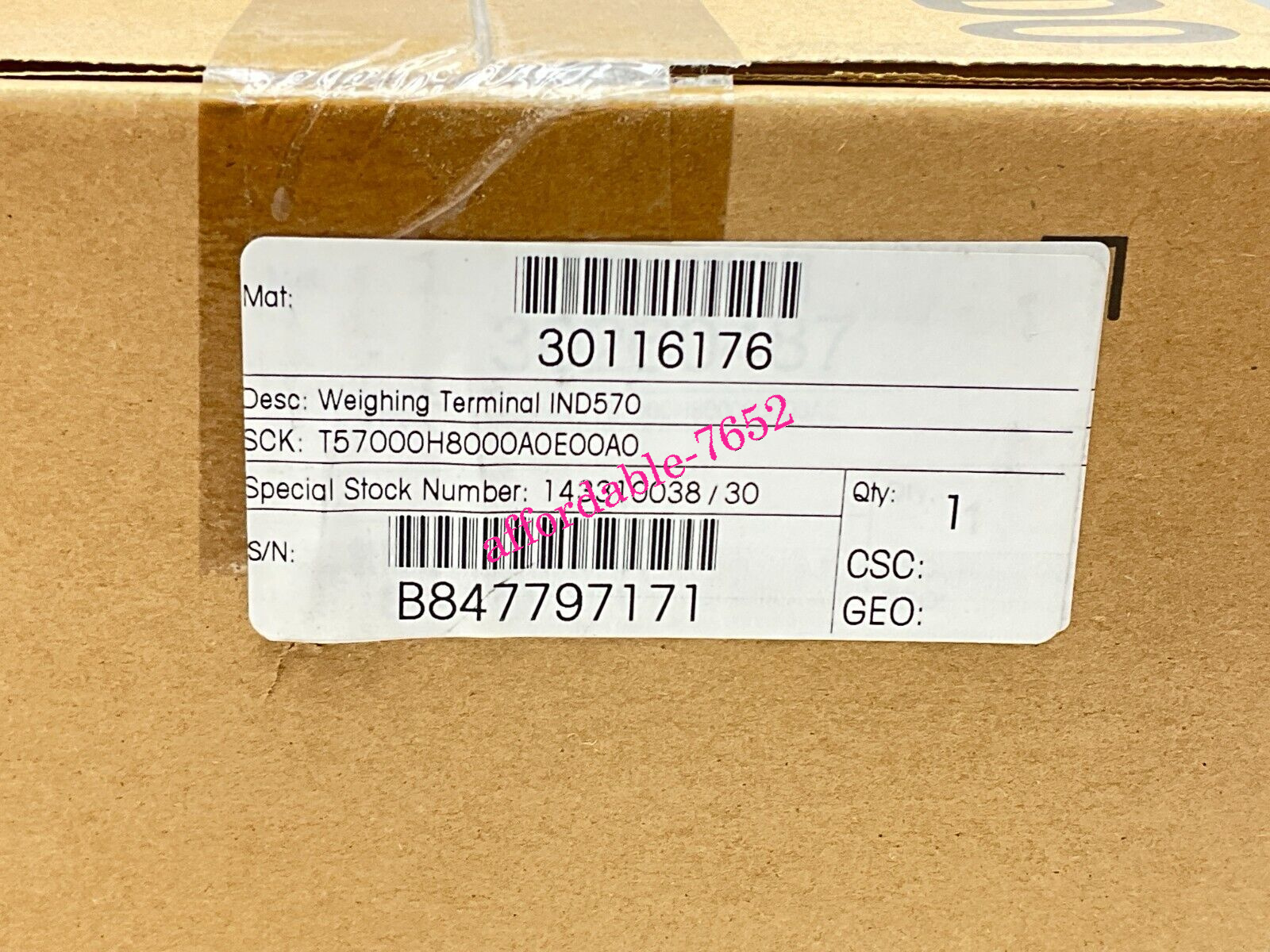 NEW METTLER TOLEDO IND570 WEIGHING TERMINAL DISPLAY 30116176 DHL