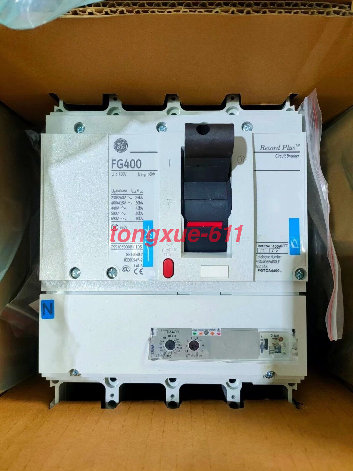 1PCS NEW FG400 FGN47DA400LF 4P 400A circuit breaker Via