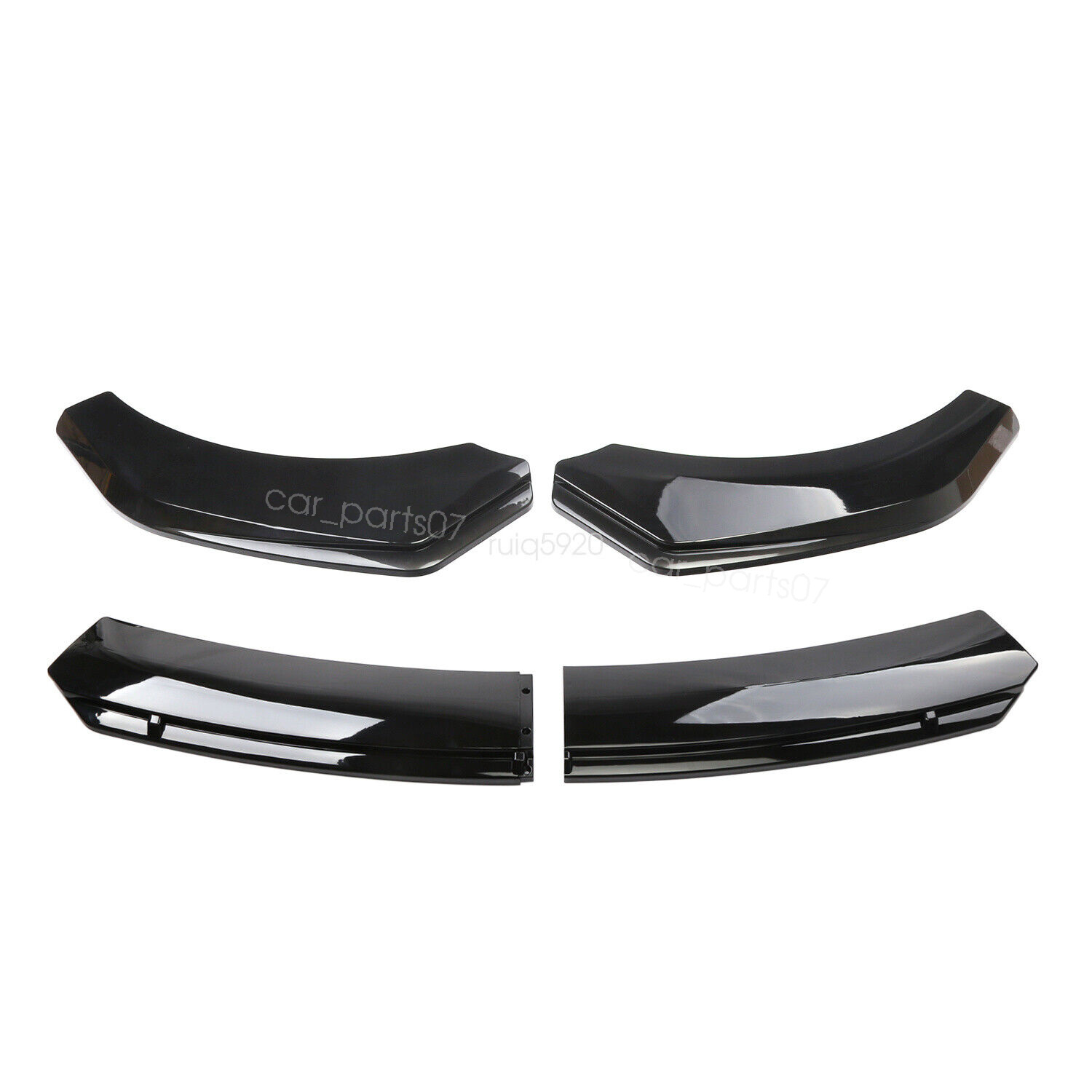 Universal Front Bumper Lip Splitter + Strut Rods For BMW 3 Series (318i, 320i, 325i, 328i, 330, 335i, 340i) Glossy Black