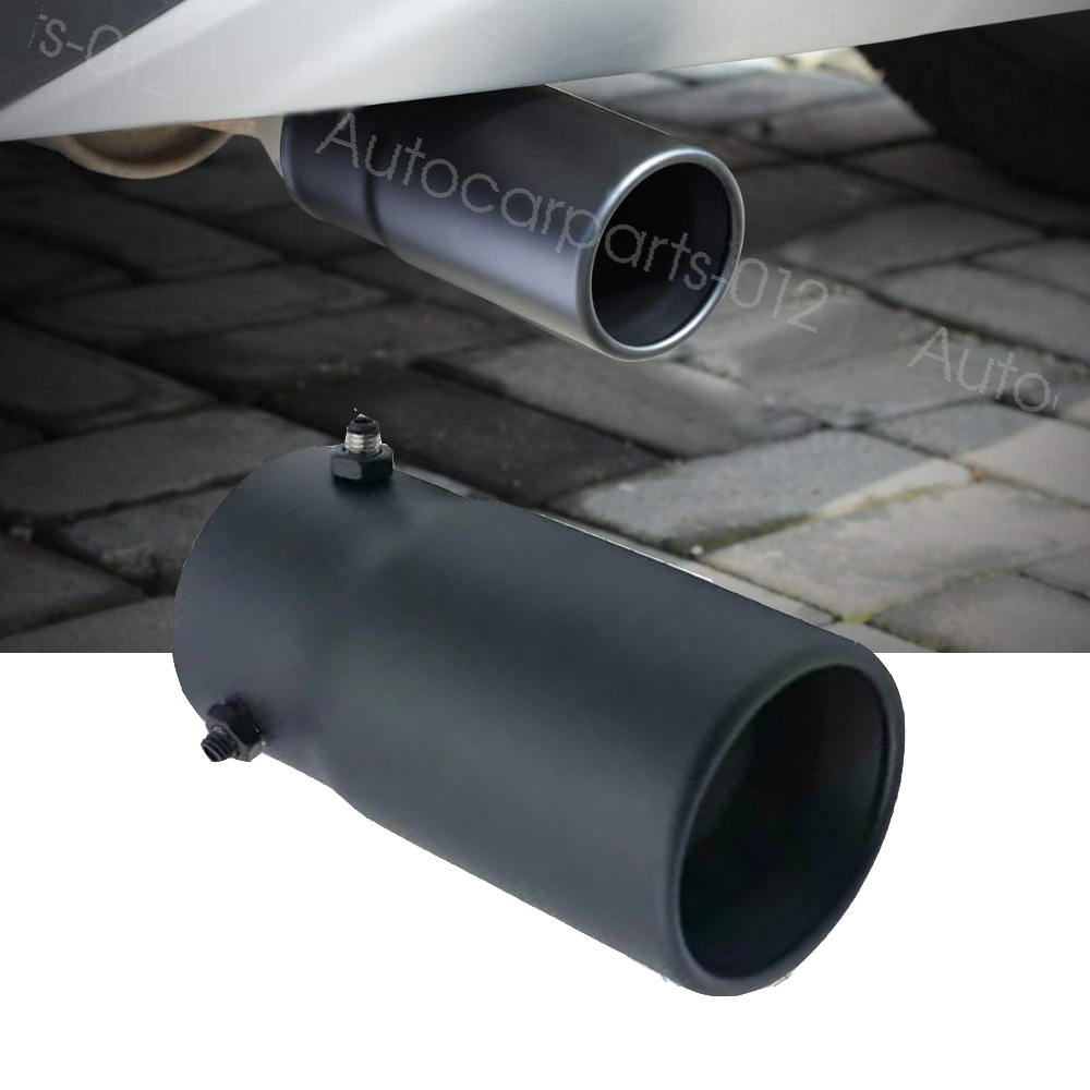 2PCS Exhaust Pipe Tip Rear Tail Throat Muffler Black For Subaru