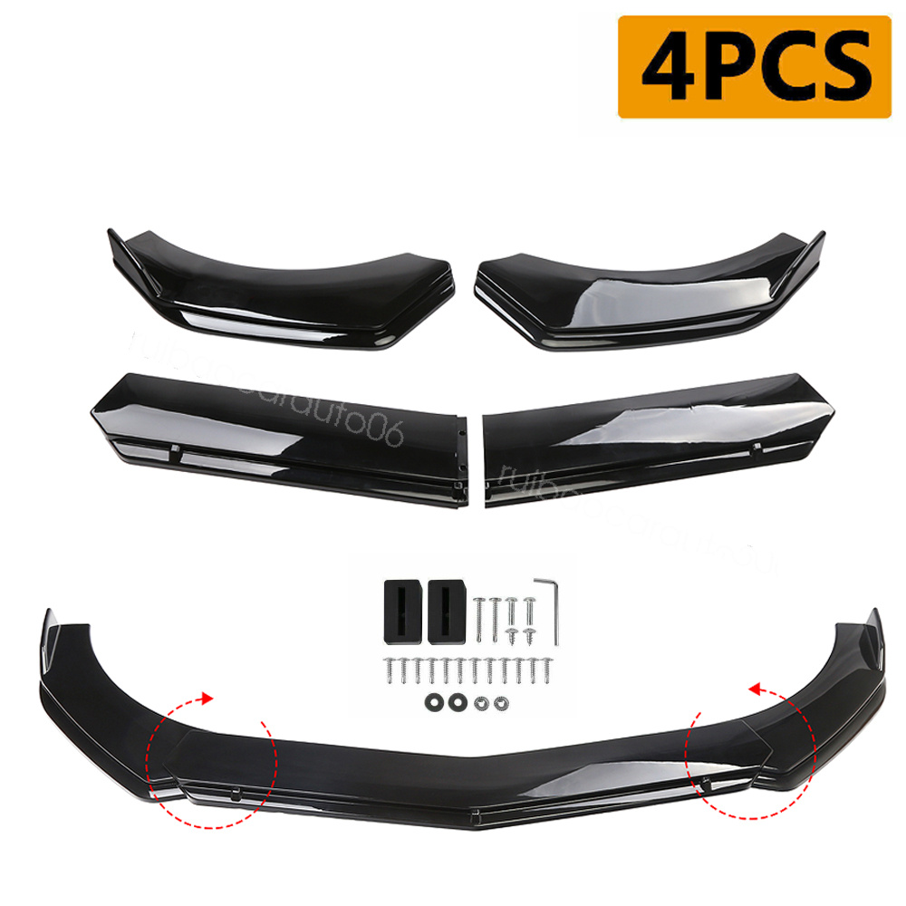 thumbnail image 2 of Glossy Black Front Bumper Lip Spoiler Splitter 3-Piece Kit For Cadillac ATS 2015-2018 2 of 4
