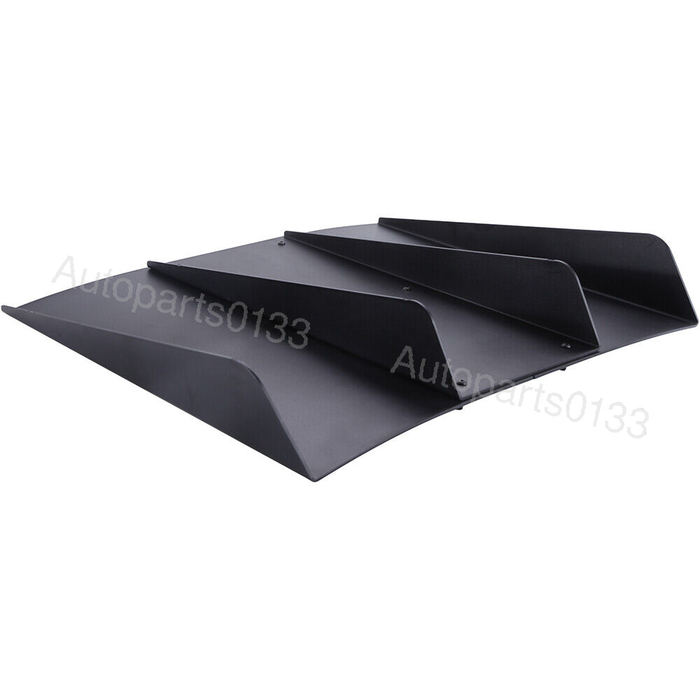thumbnail image 2 of Universal Rear Diffuser Bumper Lip For Ford Mustang GT – 4 Fins, ABS Black, Unpainted 2 of 5