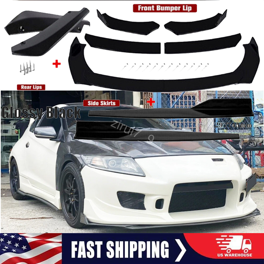 パーツ Honda CR-Z For Honda CR-Z 2011-16 8PCS Car Body Kits Front Rear Bumper Lip+