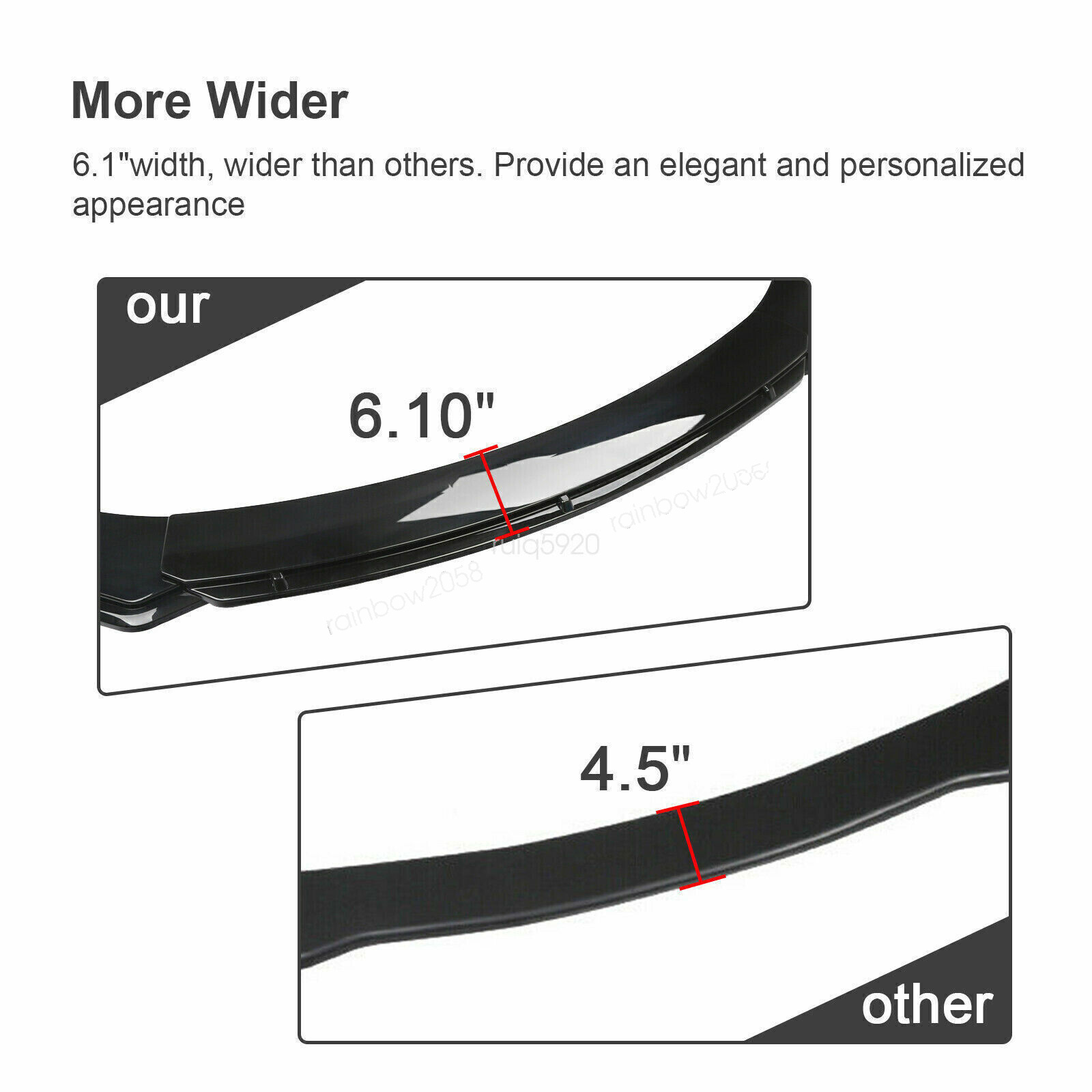 thumbnail image 2 of KEEPDSGN Front Bumper Lip Splitter & Strut Rods For Ford Focus ST/RS MK3 MK4 – 4-Piece Polyurethane Kit 2 of 2