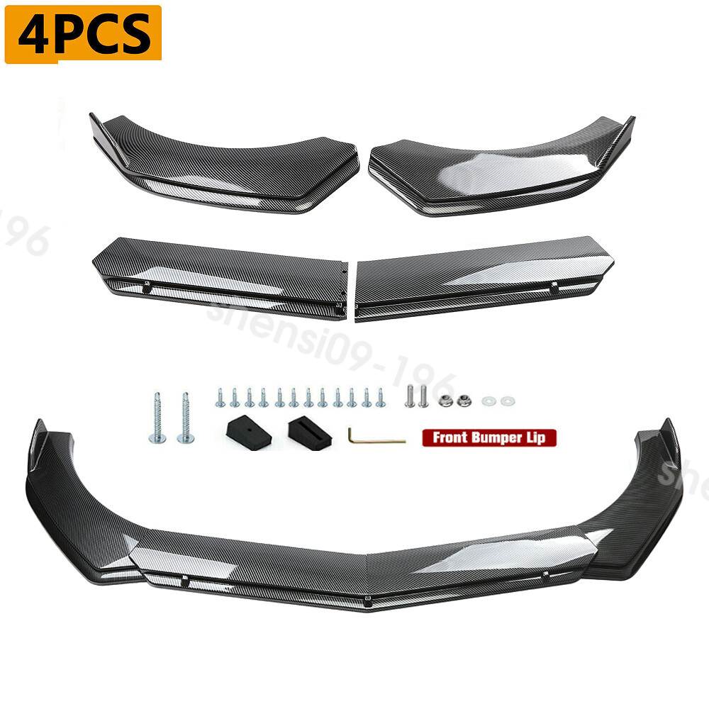 For Mercedes Benz W164 ML63 350 Front Bumper Lip Carbon Style 4PCS