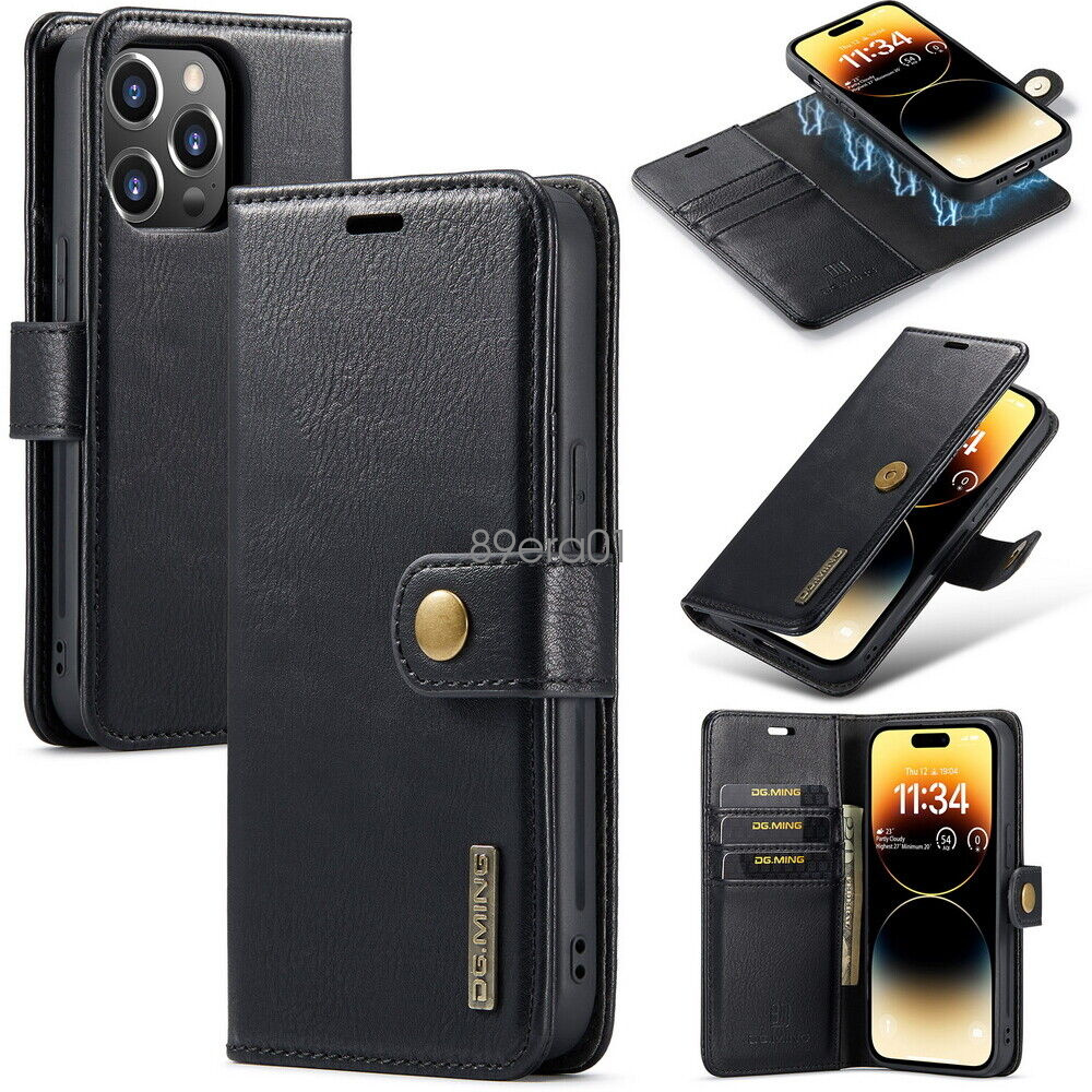 Flip Leather Wallet Magnetic Adsorption Cover Case For iPhone 11 12 13 14 15 7 8