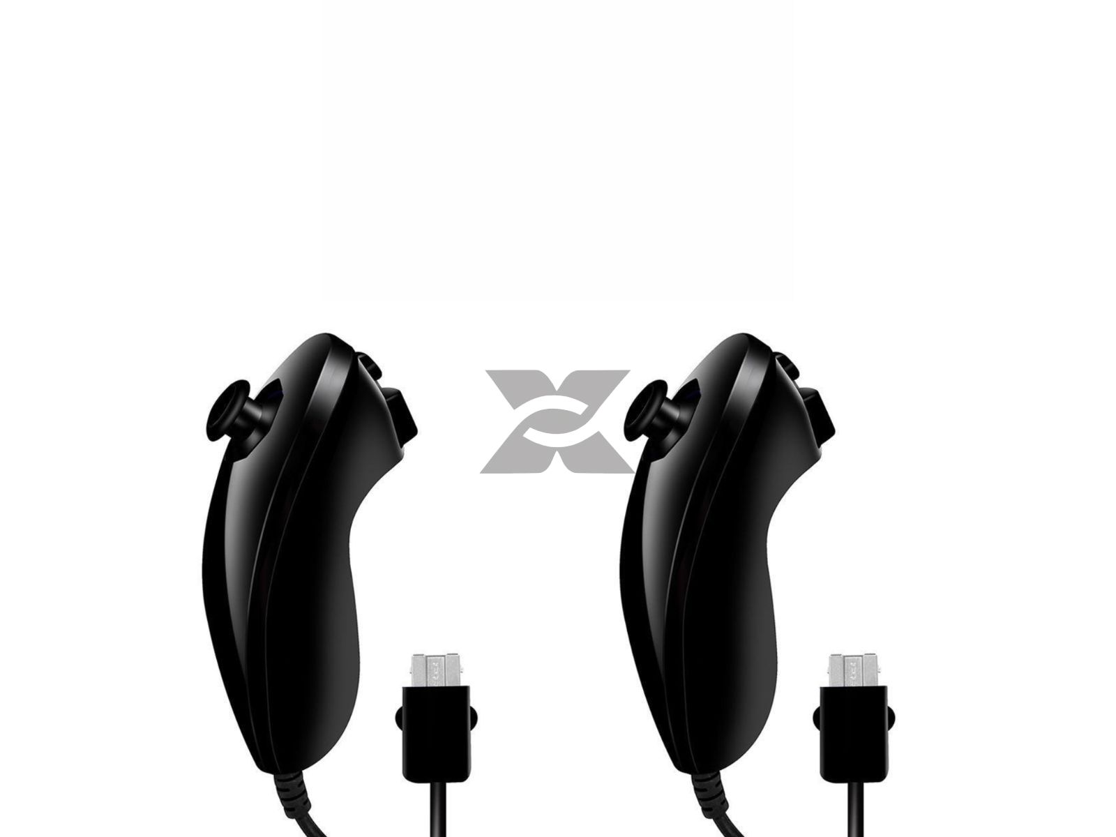 2Pcs Wii Nunchuck Black White For Nintendo nunchucks for Nintendo Wii / Wii U