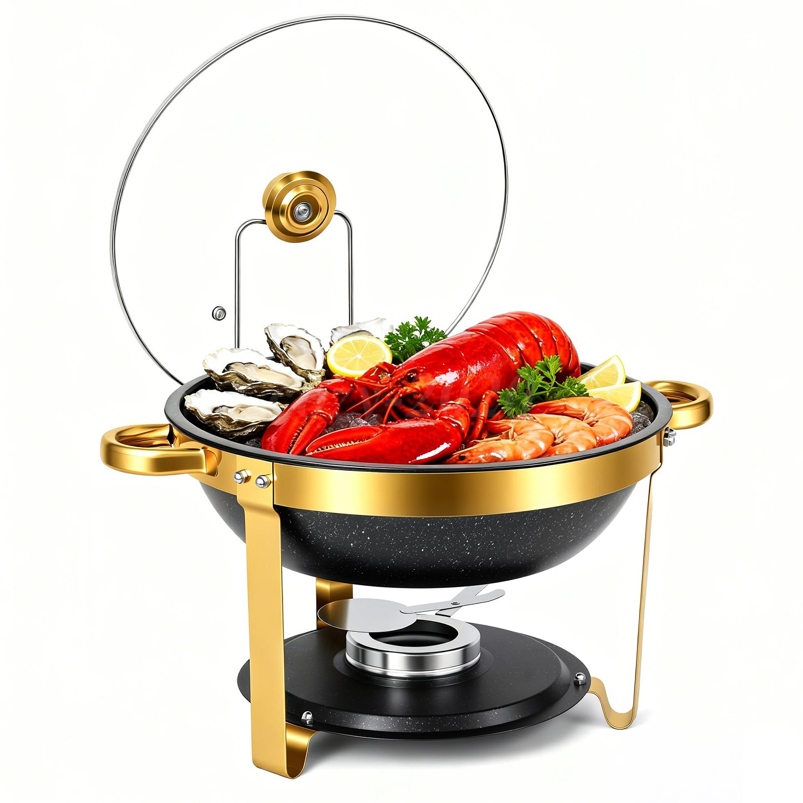 316 Stainless Steel Chafer Chafing Dish Sets Catering Food Warmer 8 QT BK&WH&GR