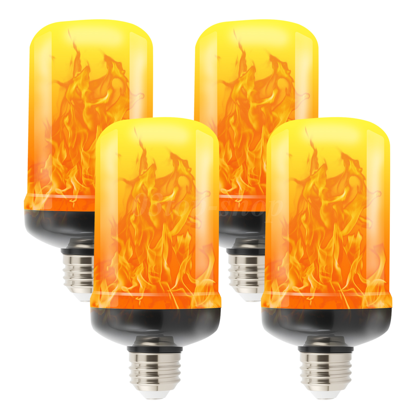 LED Flame Effect Light Bulb 2-12Pack, Simulated Nature Fire Flicker Lamp 4 Modes