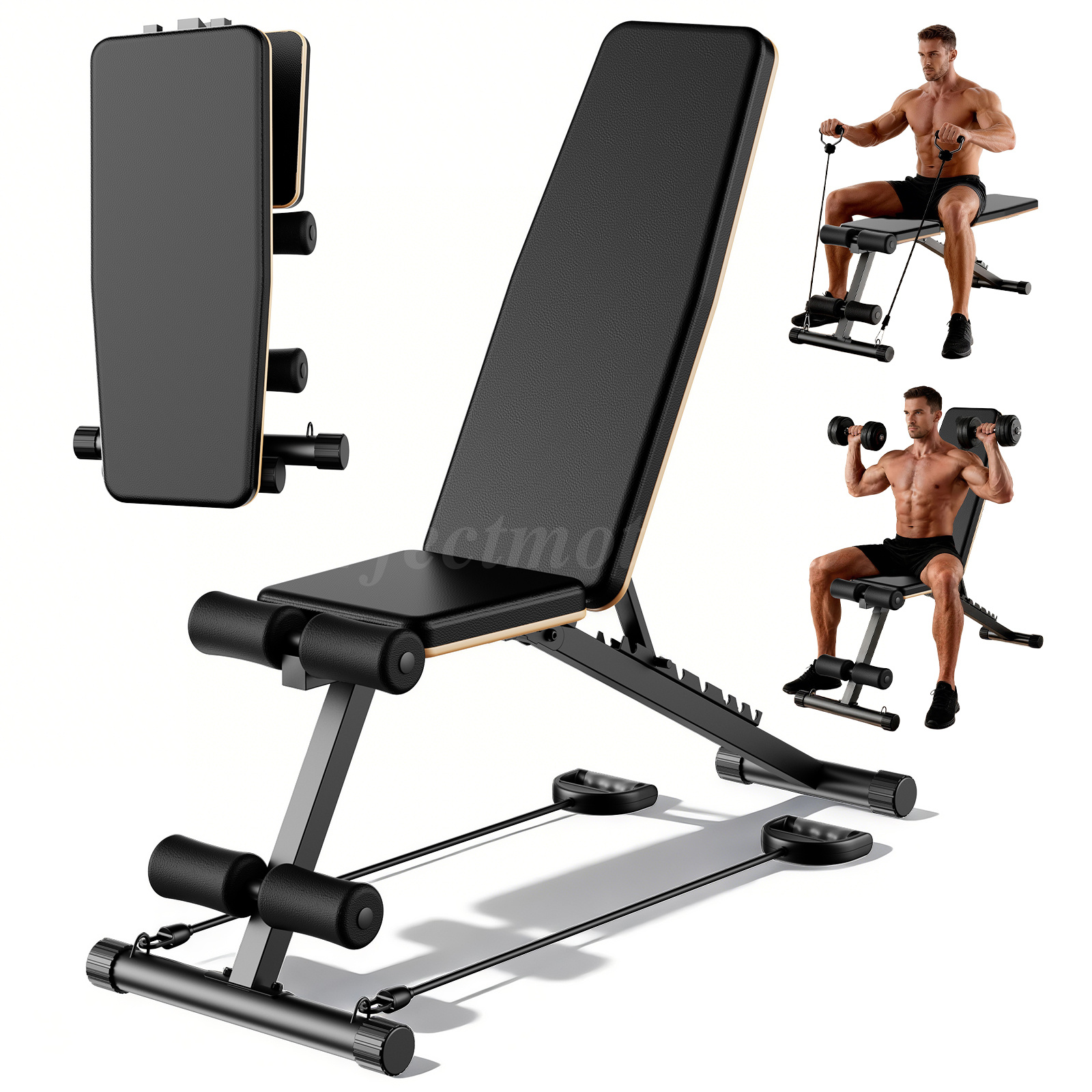 660LB Adjustable Weight Bench for Home Gym, Foldable Workout Bench