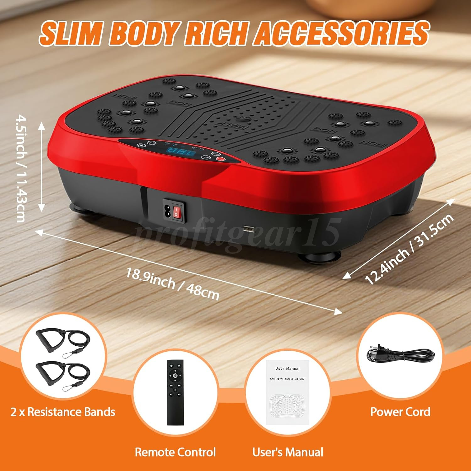 Vibration Plate-200Speeds,10Modes Exercise Machine Fitness Platform w/ Bluetooth