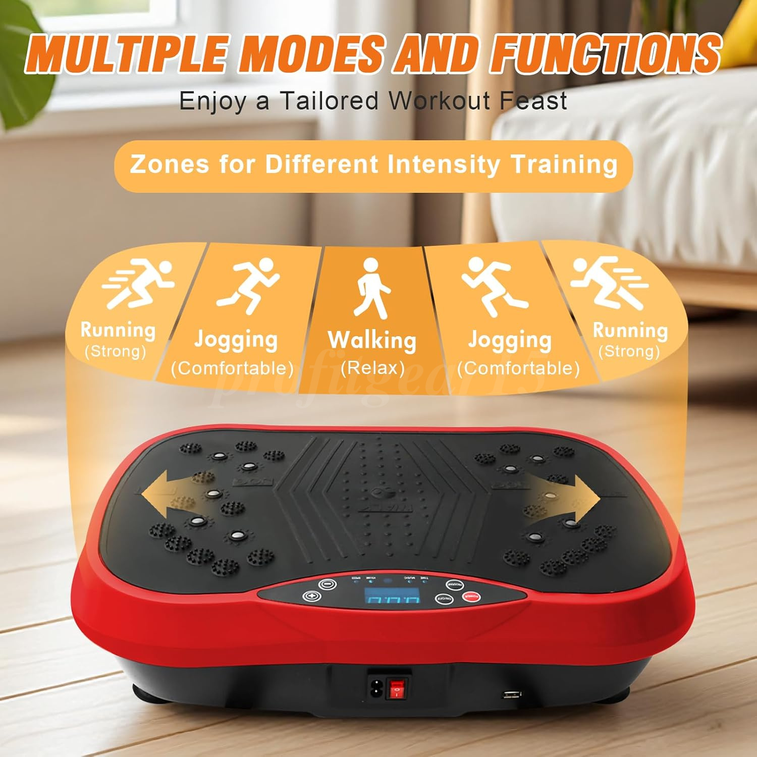 Vibration Plate-200Speeds,10Modes Exercise Machine Fitness Platform w/ Bluetooth