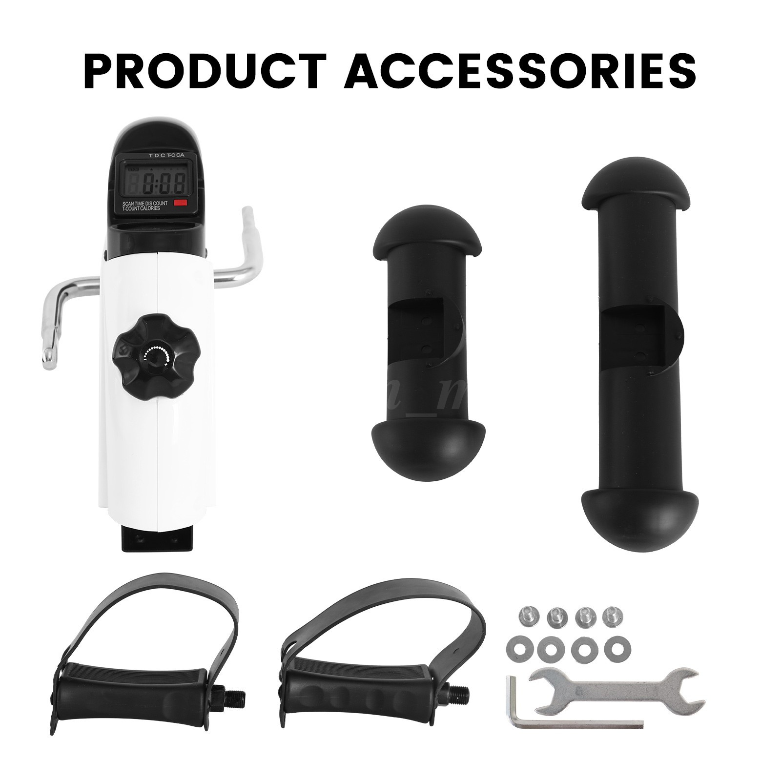 Under Desk Mini Exercise Bike Portable Arm Leg Pedal Exerciser with LCD Display
