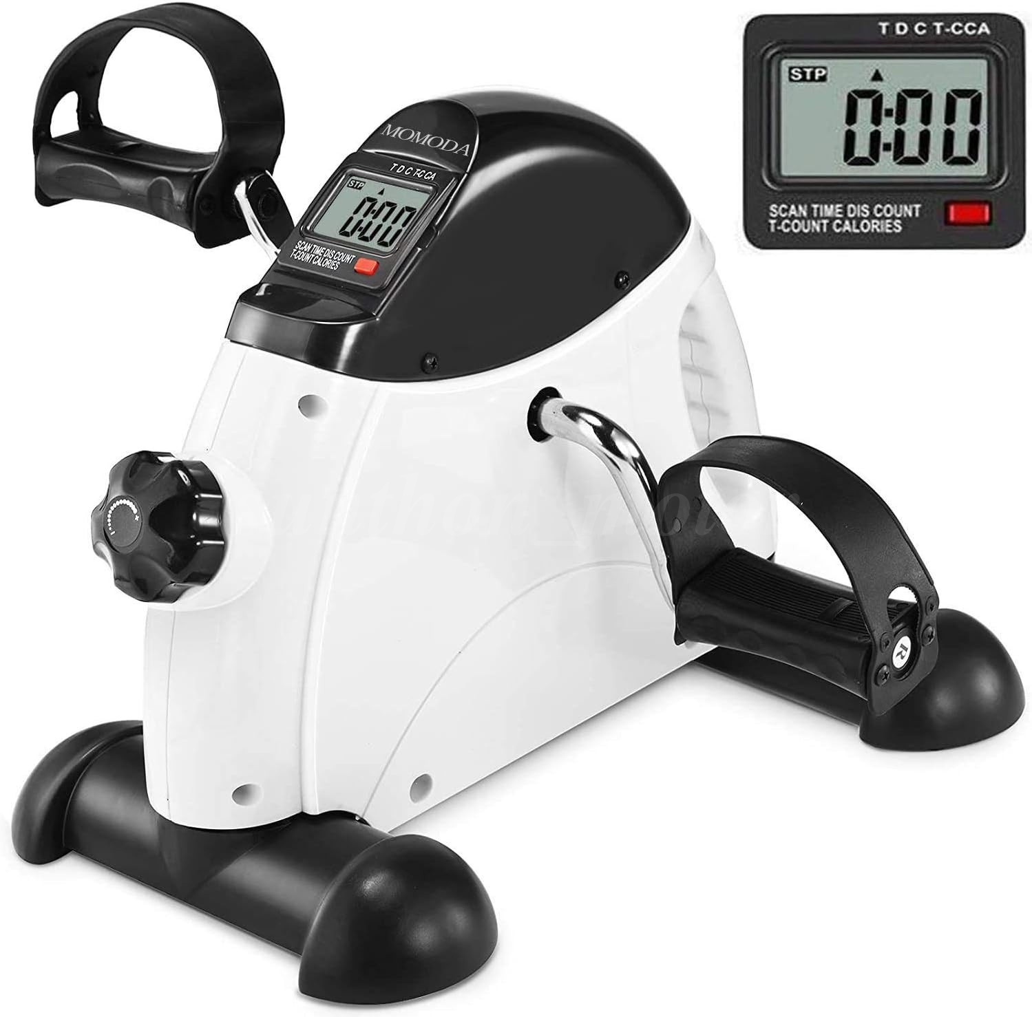 Under Desk Mini Exercise Bike Portable Arm Leg Pedal Exerciser with LCD Display