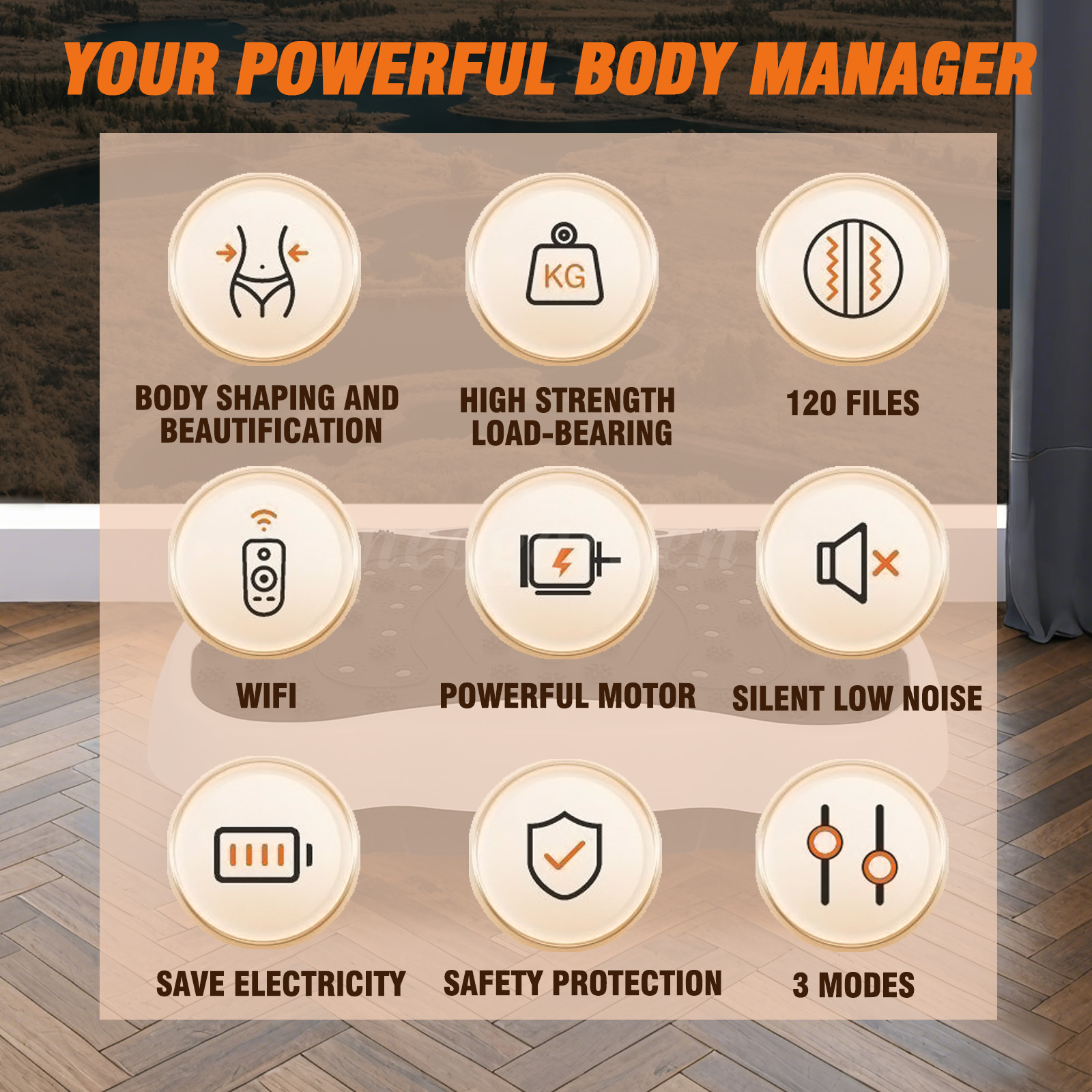 Vibration Plate Exercise Machine - Fat Burn&Toning 99 Speeds,10 Modes Bluetooth