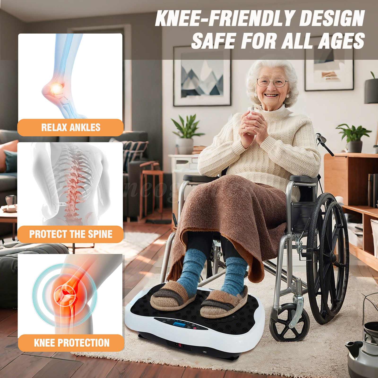 Vibration Plate Exercise Machine - Fat Burn&Toning 99 Speeds,10 Modes Bluetooth