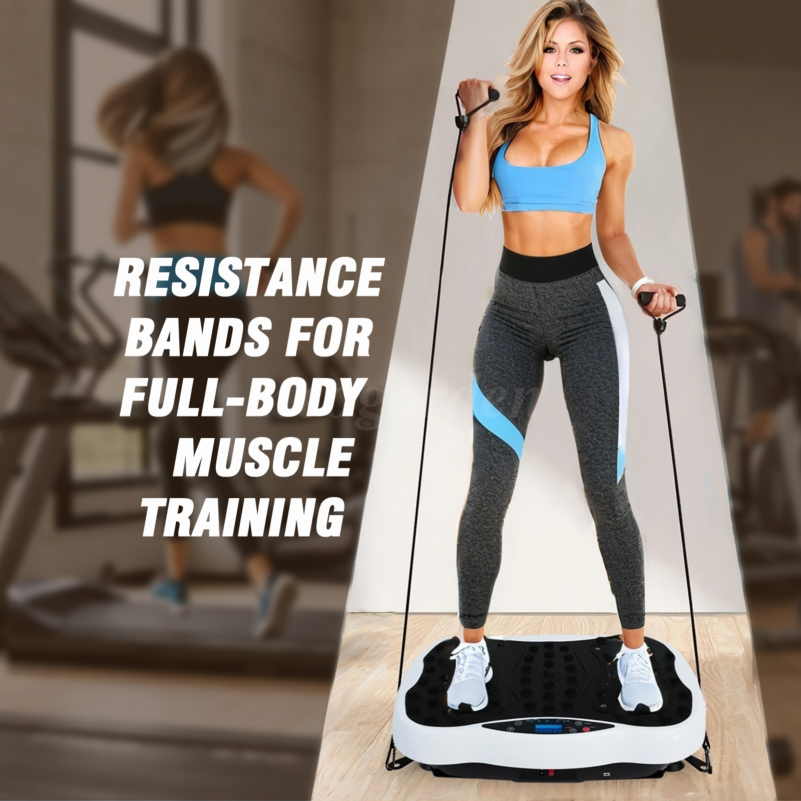 Vibration Plate Exercise Machine - Fat Burn&Toning 99 Speeds,10 Modes Bluetooth
