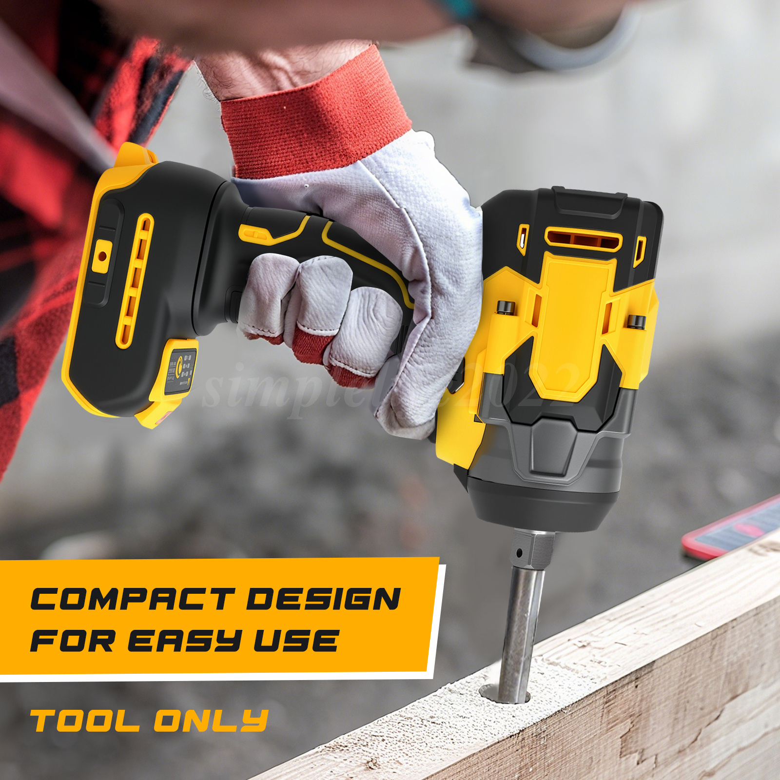 Cordless Brushless Impact Driver Hammer Drill Combo Kit with 2 Battery ...