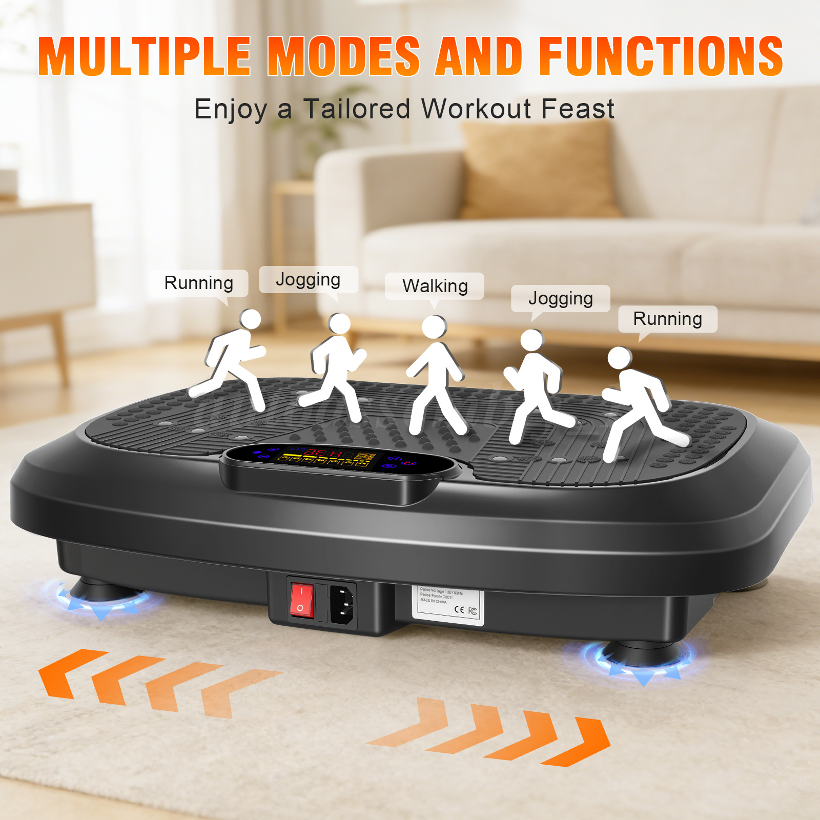 Vibration Plate Exercise Machine Whole Body Workout Fitnes 550lbs Bluetooth