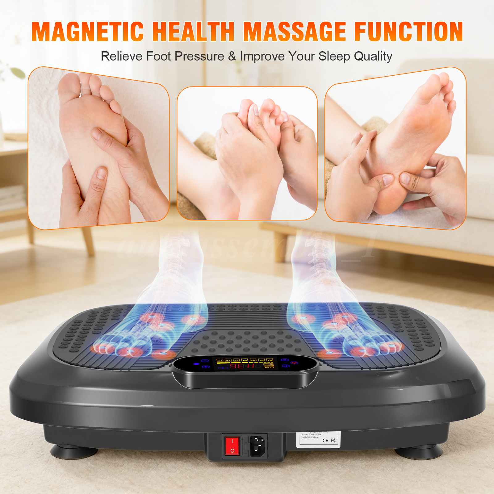 Vibration Plate Exercise Machine Whole Body Workout Fitnes 550lbs Bluetooth