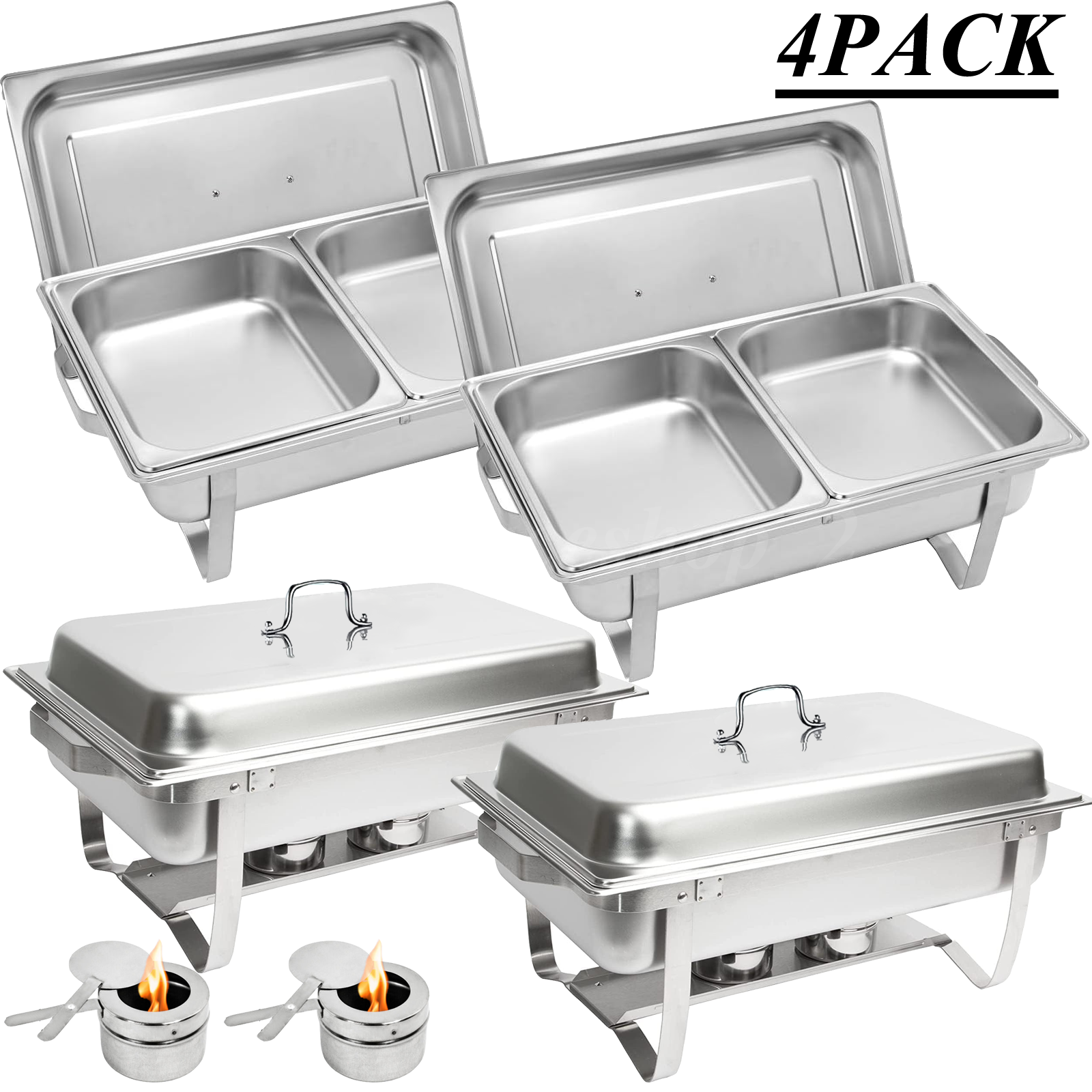 2/4/6/8X Chafing Dish Stainless Steel Chafer Set Chafing Dish Set Warmer Buffet